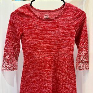 Matching Girls Dresses Wonder Nation Red Knit Dresses Sizes 6X & 7/8 Sister Set